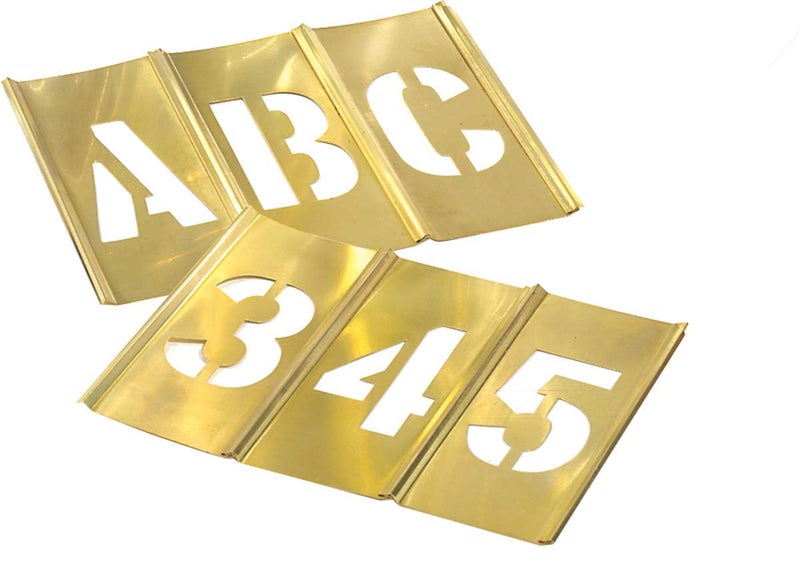 CH Hanson 10068 1" Brass Letters & Numbers Set 45 pc